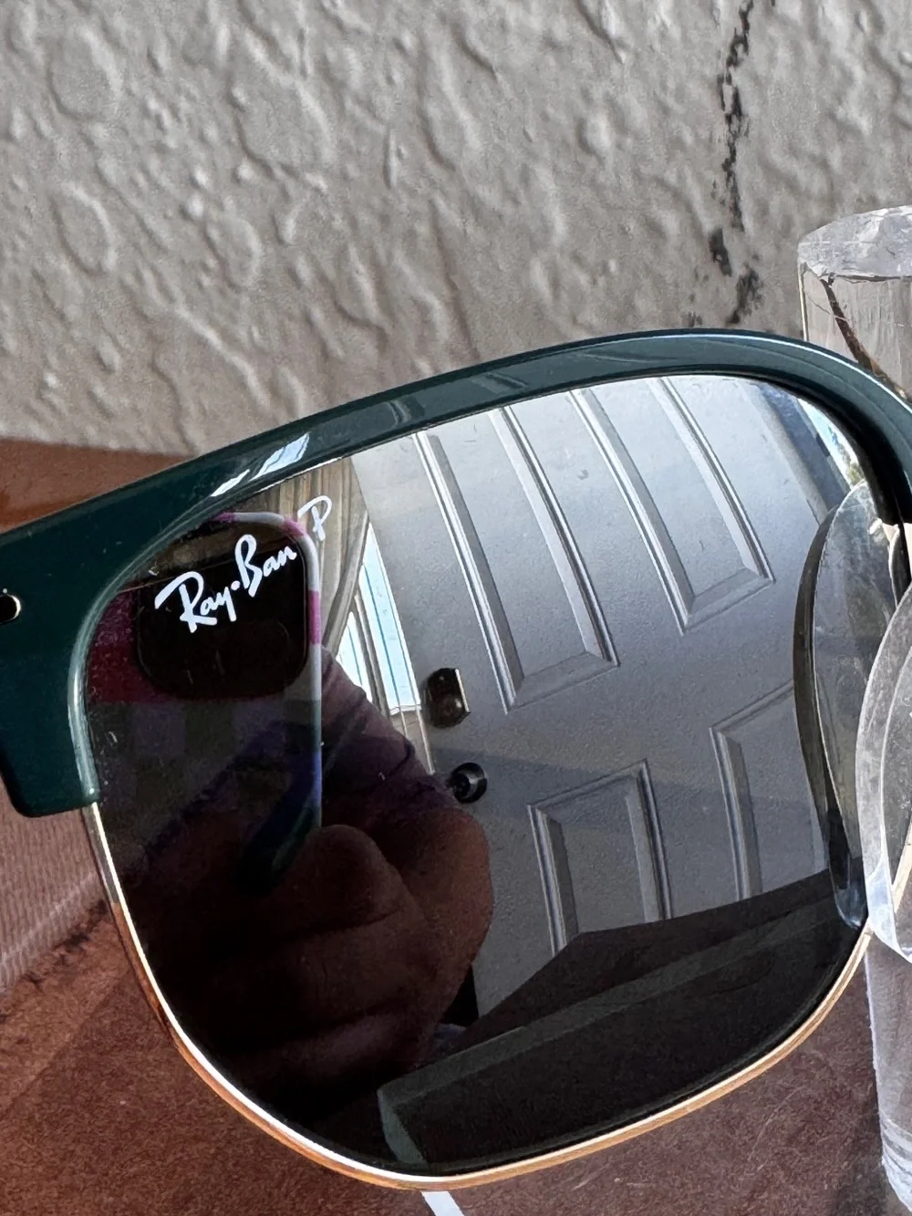 Ray-Ban Polarized Clubmaster Sunglasses in Dark Green